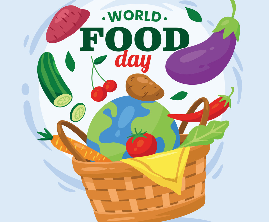 World Food Day Concept with Basket of Food
