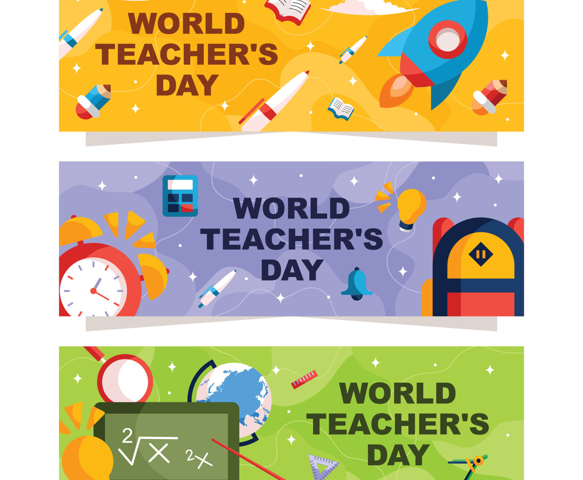 World Teacher Day Banner Set