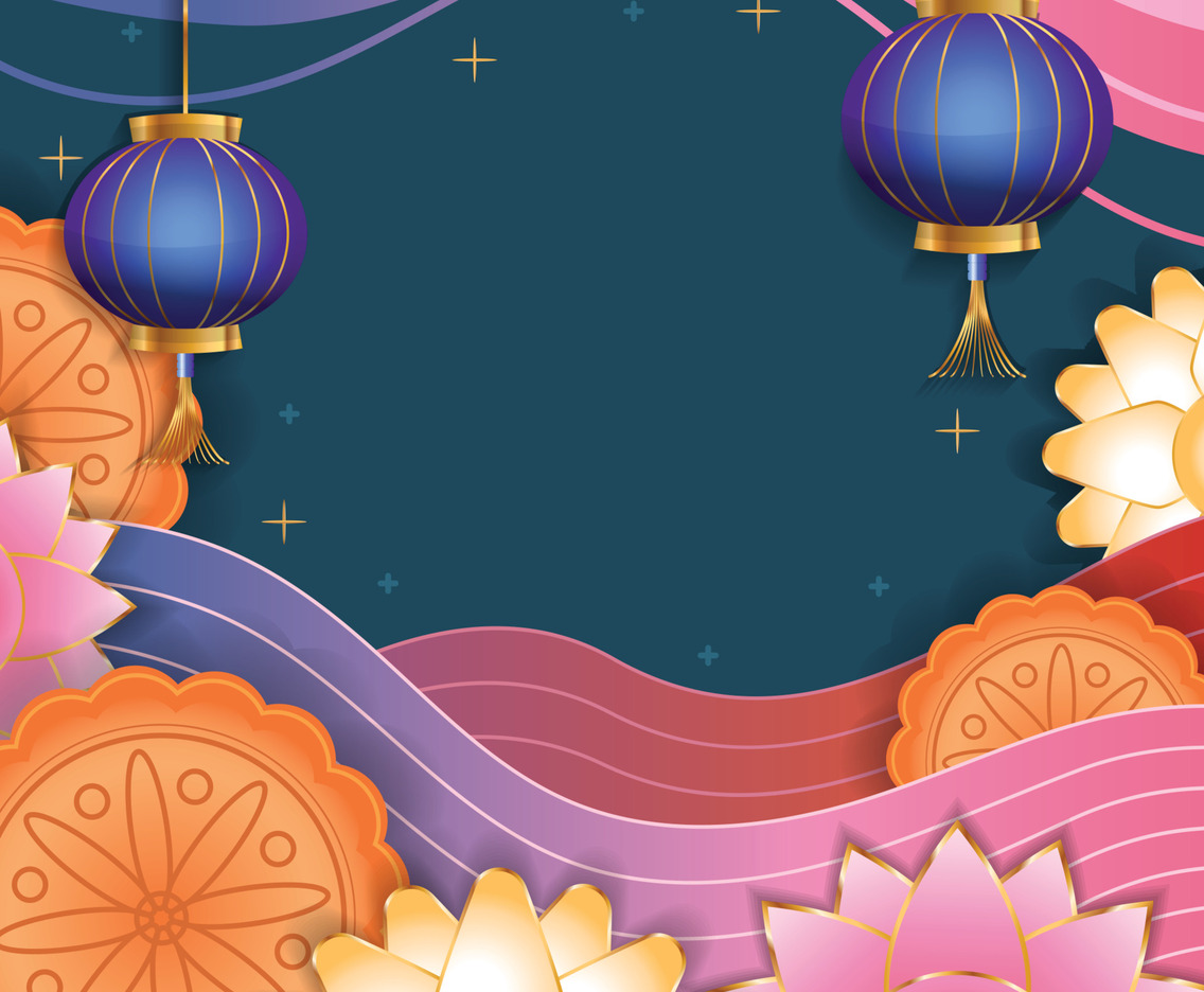 Mid Autumn Moon Cake Festival Background