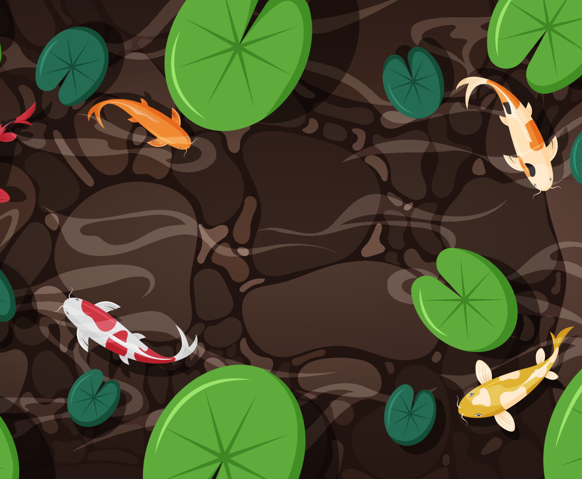 Exotic Pets with Koi Fish Background