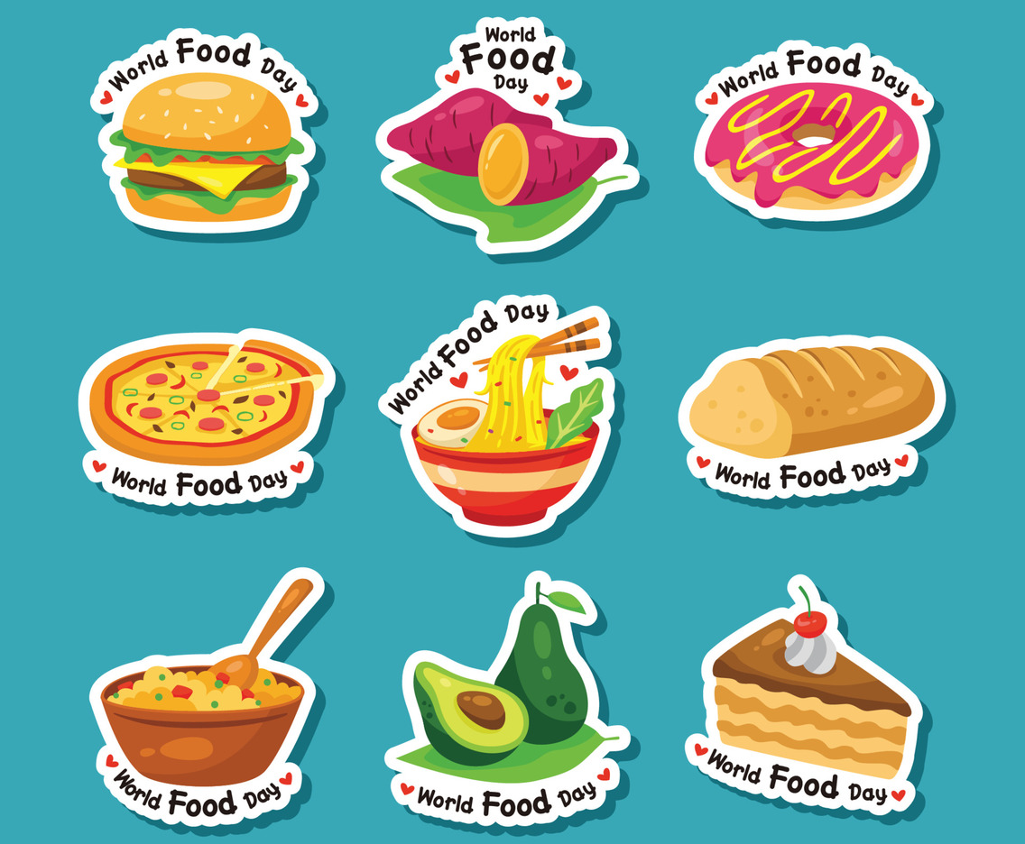 World Food Day Stickers Collection