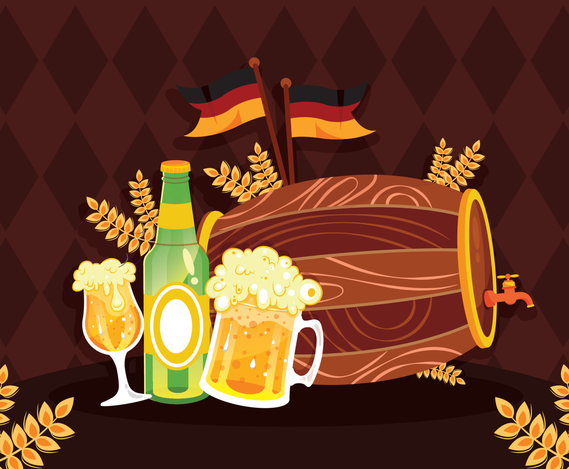 Beer Party at Oktoberfest