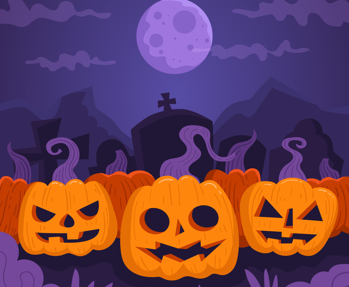 Event Halloween with Jack O'Lantern Background