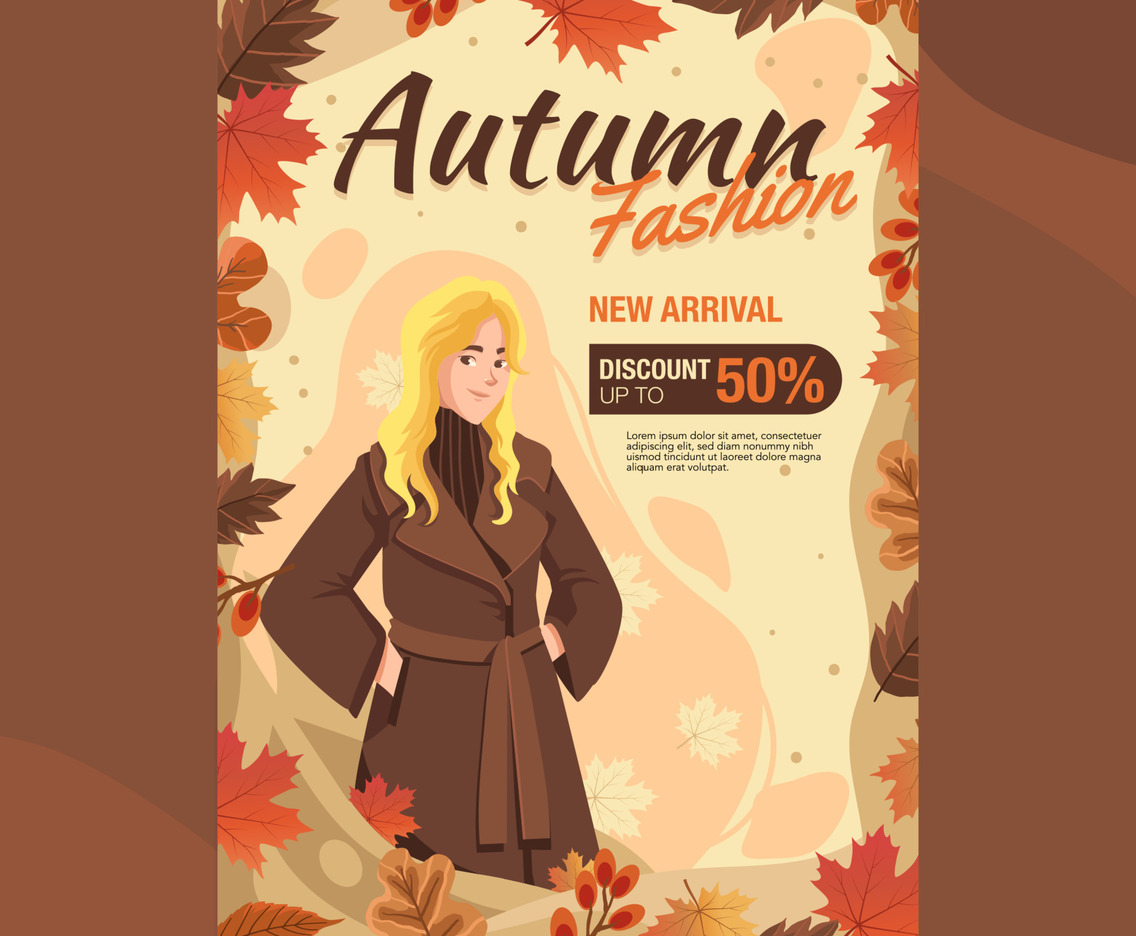 New Arrival Autumn Fashion Sale Promotion Poster