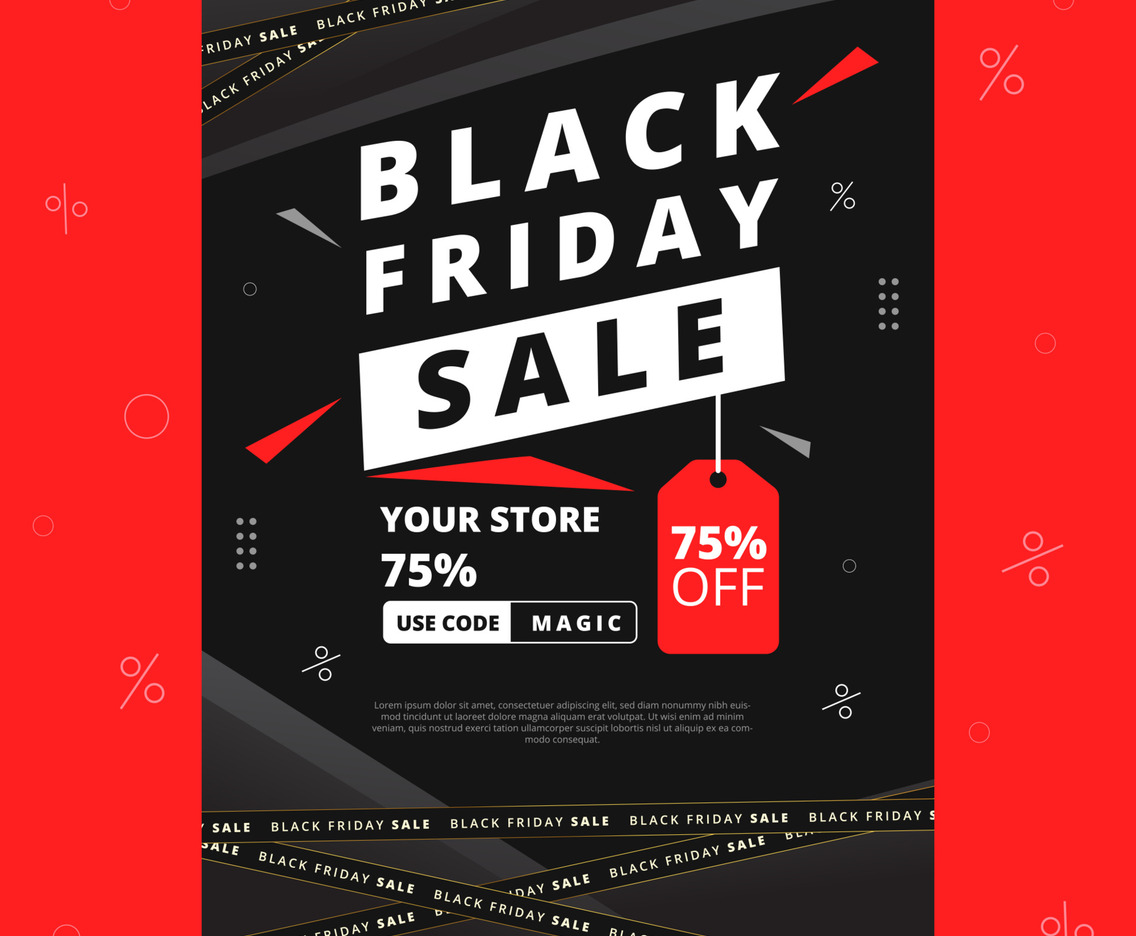 Shocking Black Friday Sale Offer Promotion Poster
