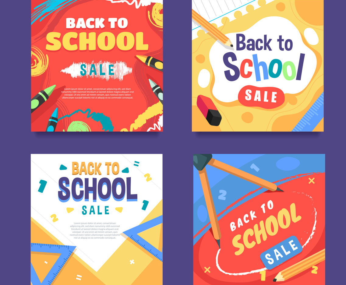 Fun Colorful Back To School Sale