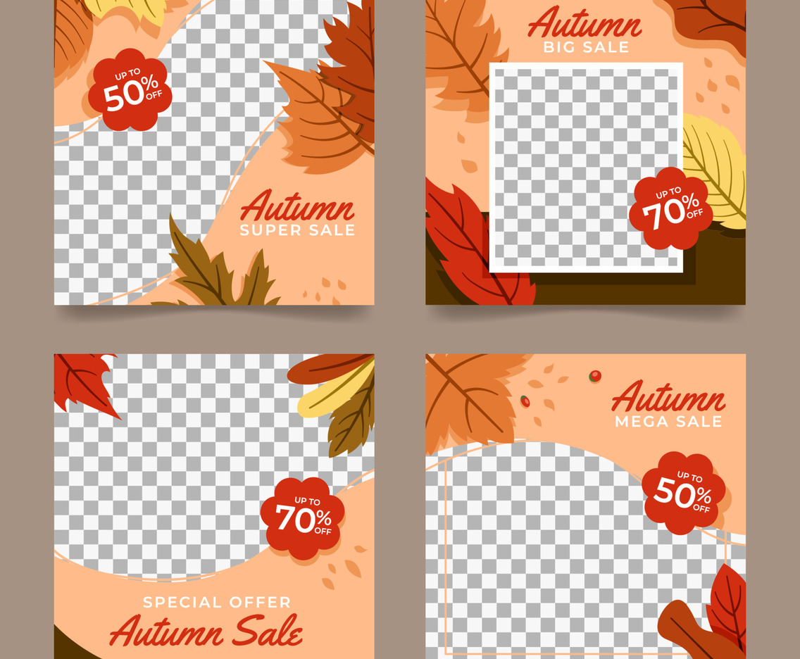 Fallen Leaves Social Media Banner Template