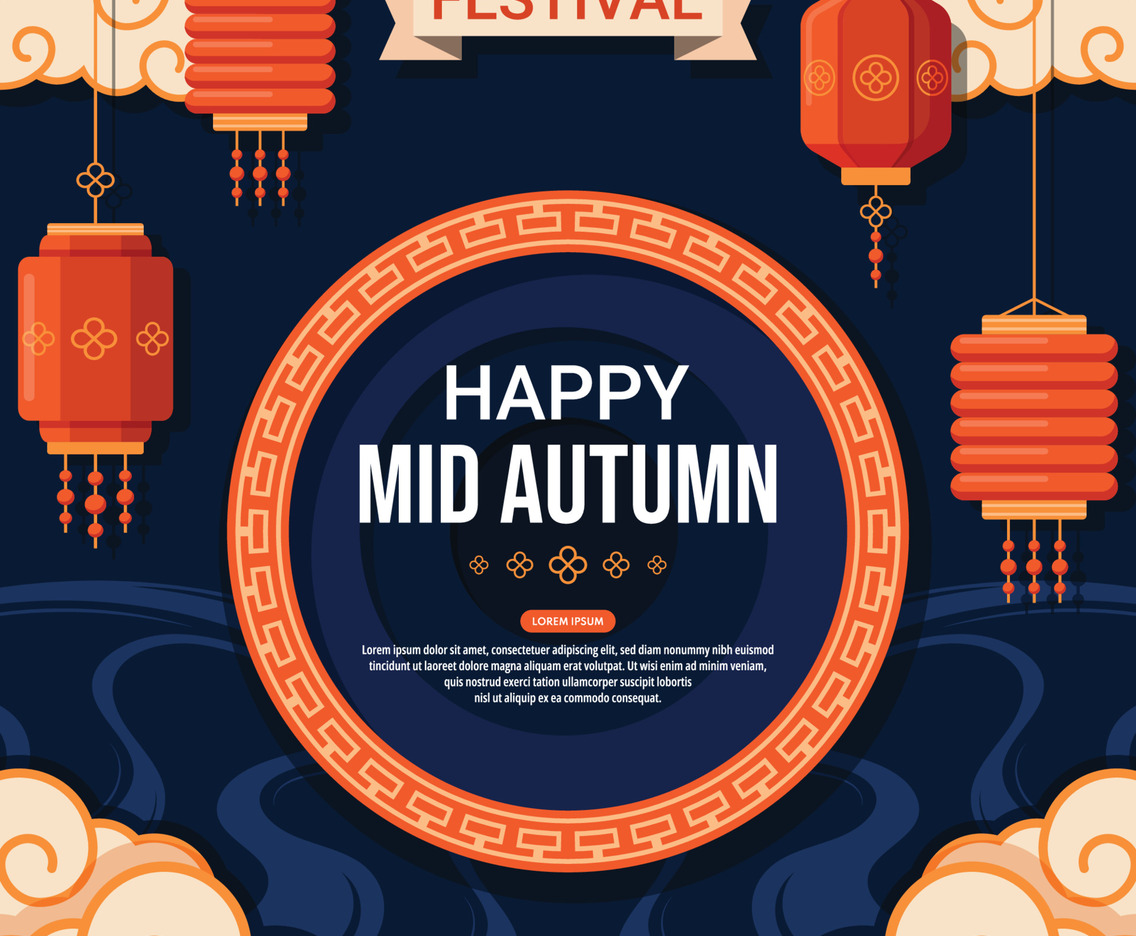 Mid-Autumn Festival in Flat Style