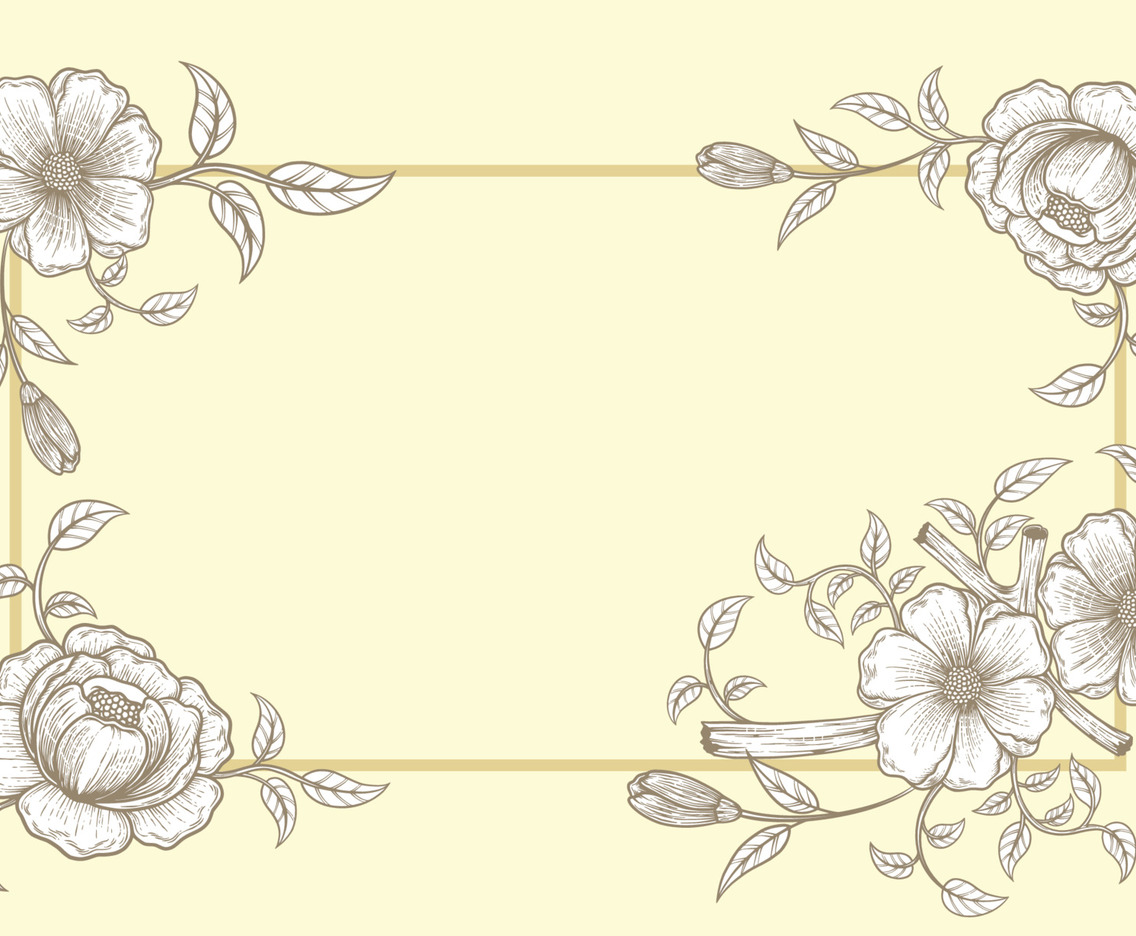 Realistic Floral Handdrawn Background
