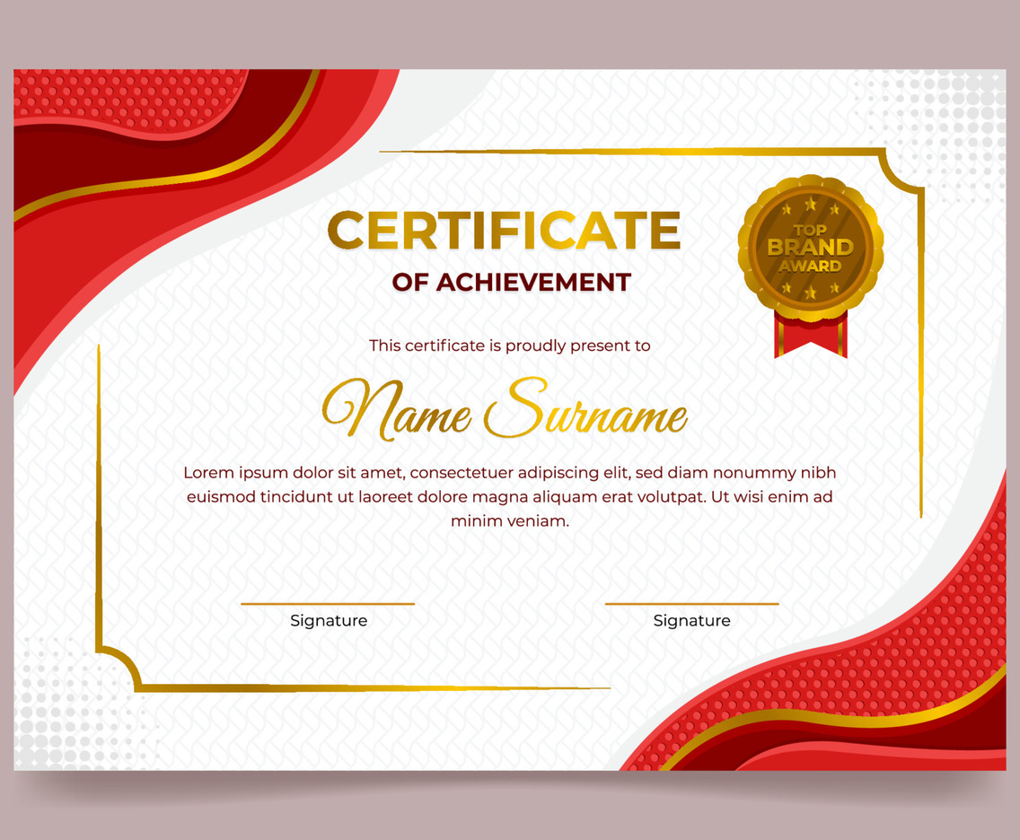 Certificate Of Achievement Template