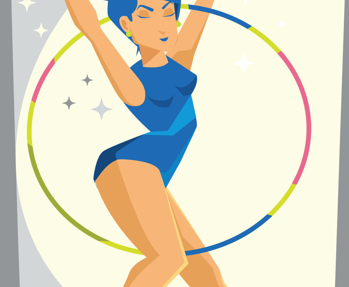 Gymnast Illustration Concept