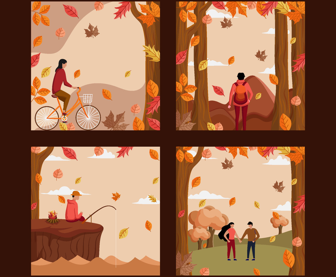 Fall Outdoor Activity Social Media