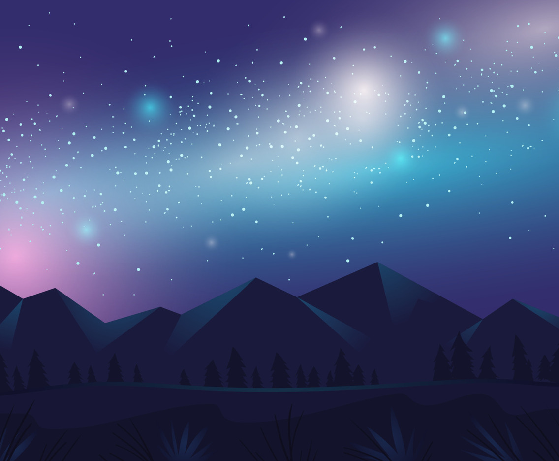 Beautiful Milkyway on Night Sky Background