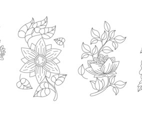 Floral Handdrawn Element