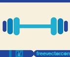 Blue Dumbbell Icon