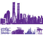 Urban Skylines Graphics Set