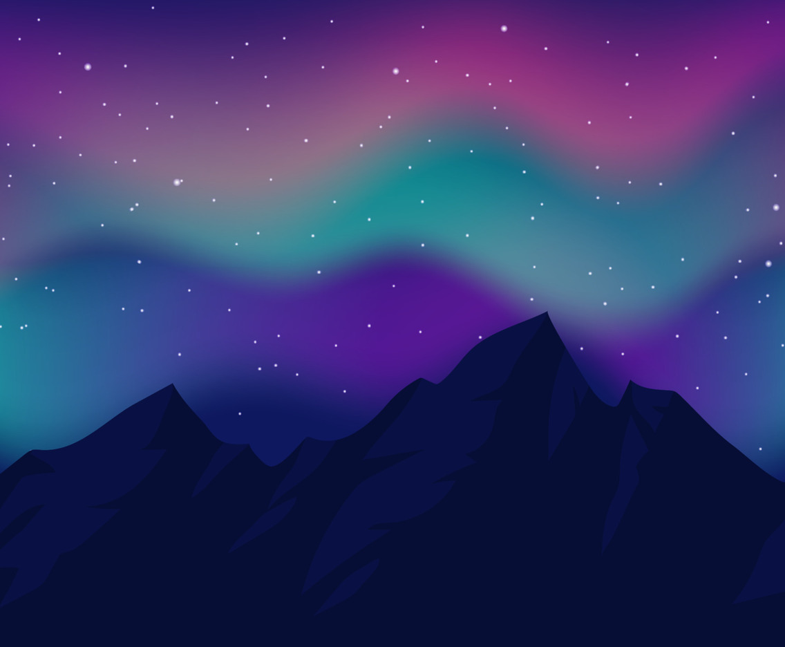 Northern Light Nightscape Background