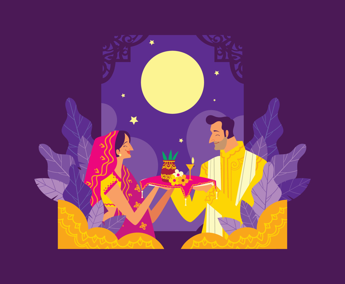 Karwa Chauth Couple