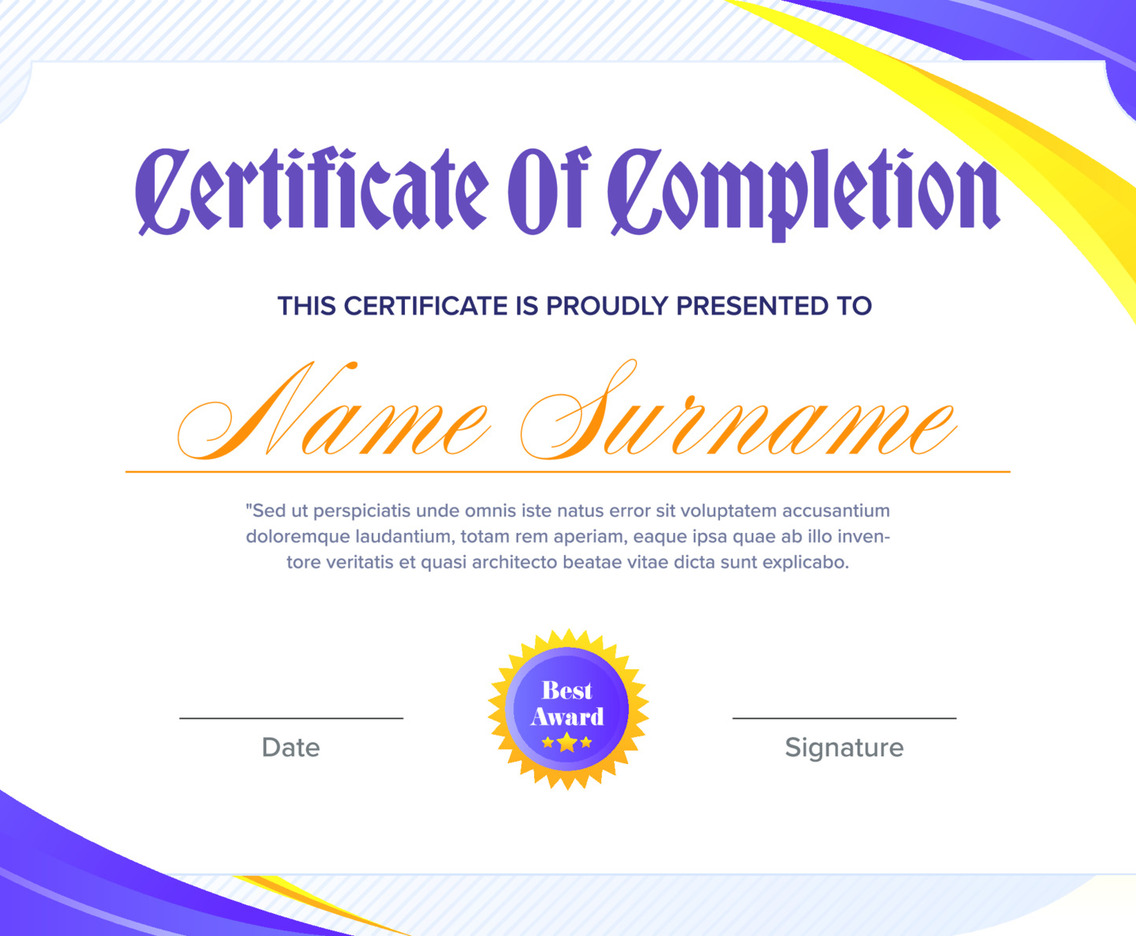 Graduation Certificate Background Template