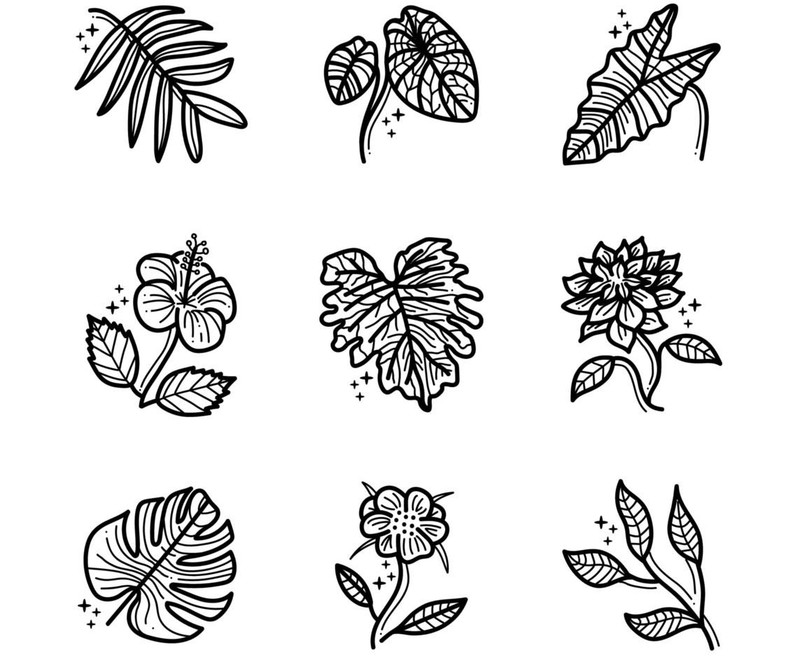 Cool Realistic Floral Sticker Badge