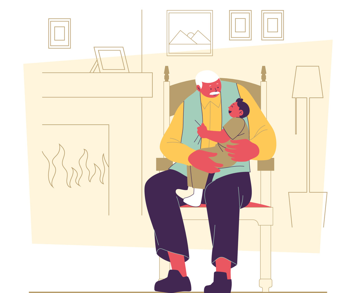 Grandfather with Grandson Concept