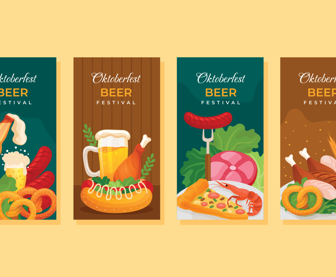 Oktoberfest Food and Beverages Social Media Templates