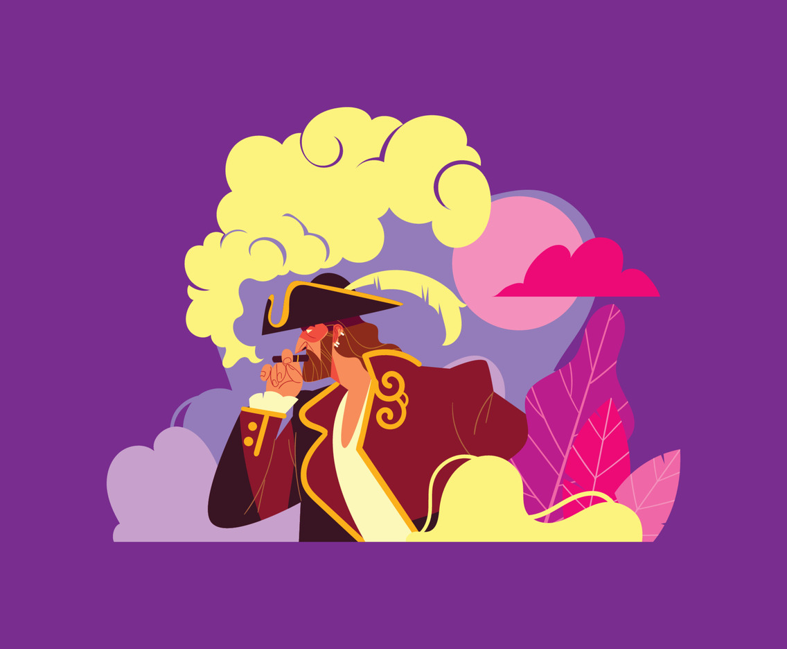 Pirate with His Cigarette