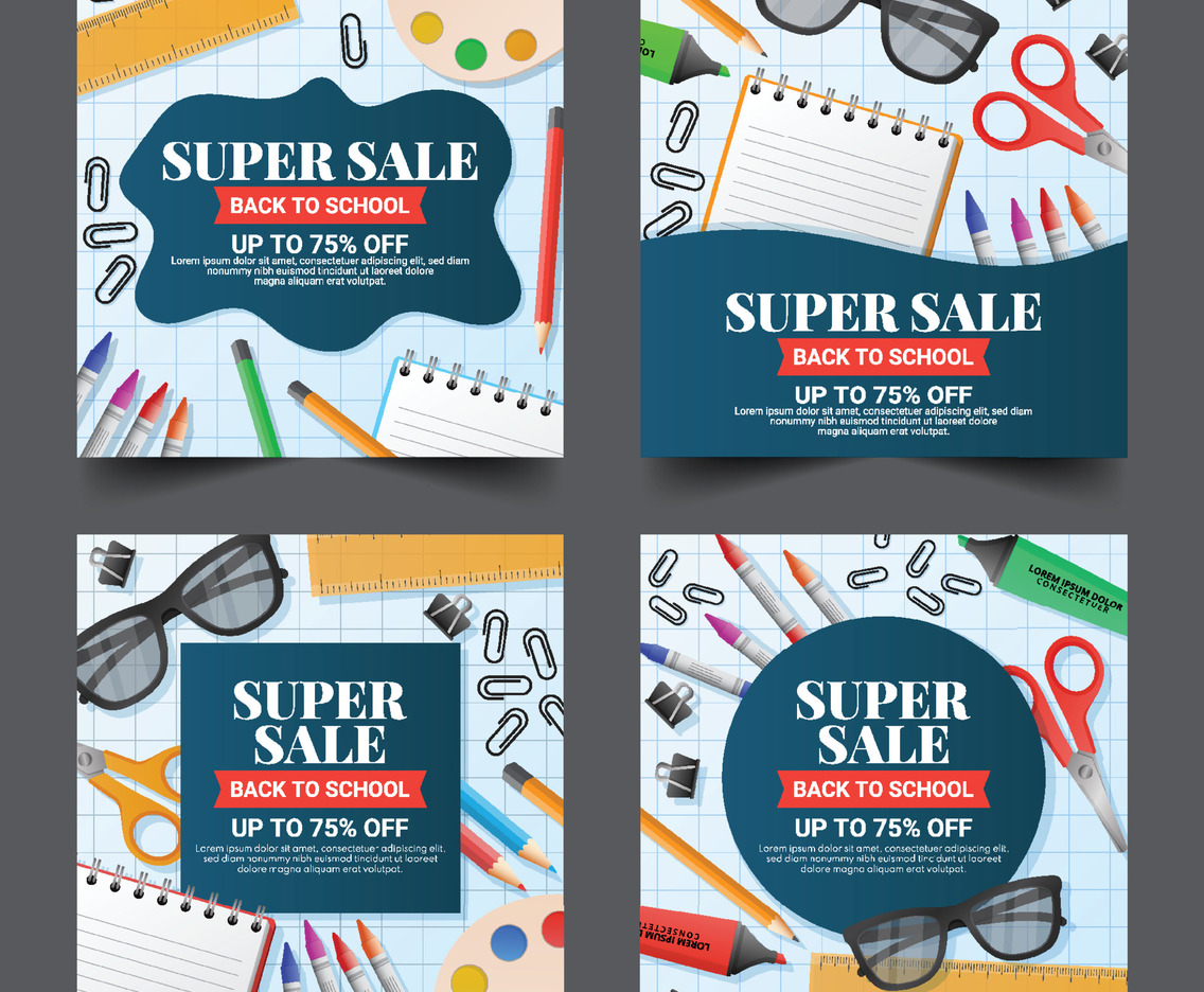 Back to School Sale Social Media Post Template