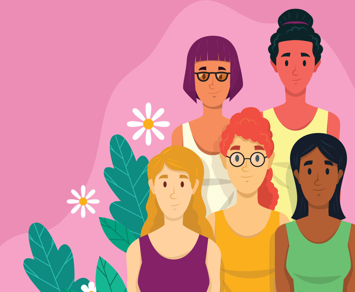 Multiracial Woman Background