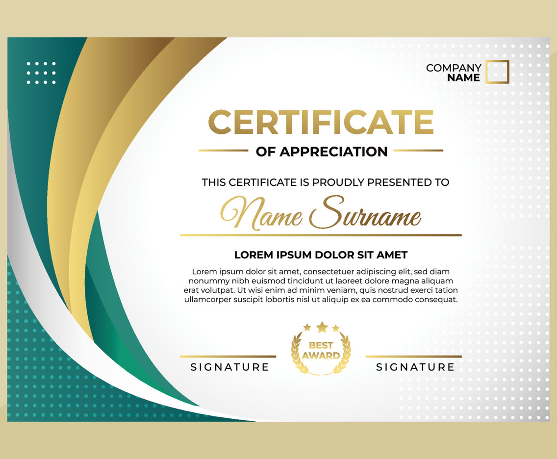 Certificate Of Appreciation Template