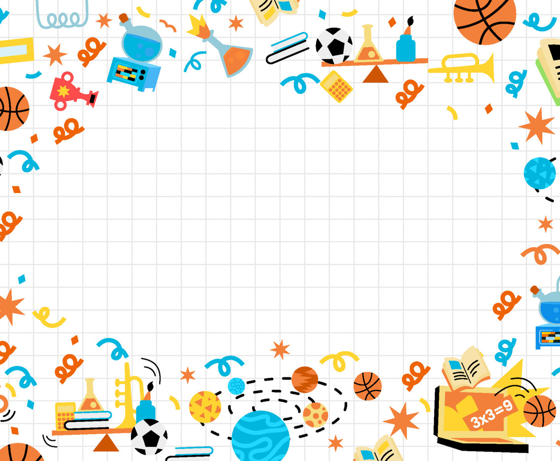 Back To School Layout With White Space Background
