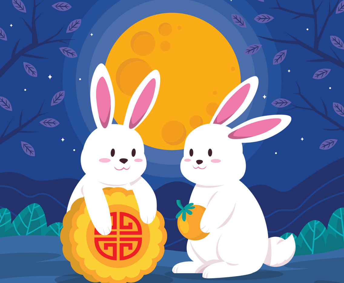 Two Bunny Under The Moon
