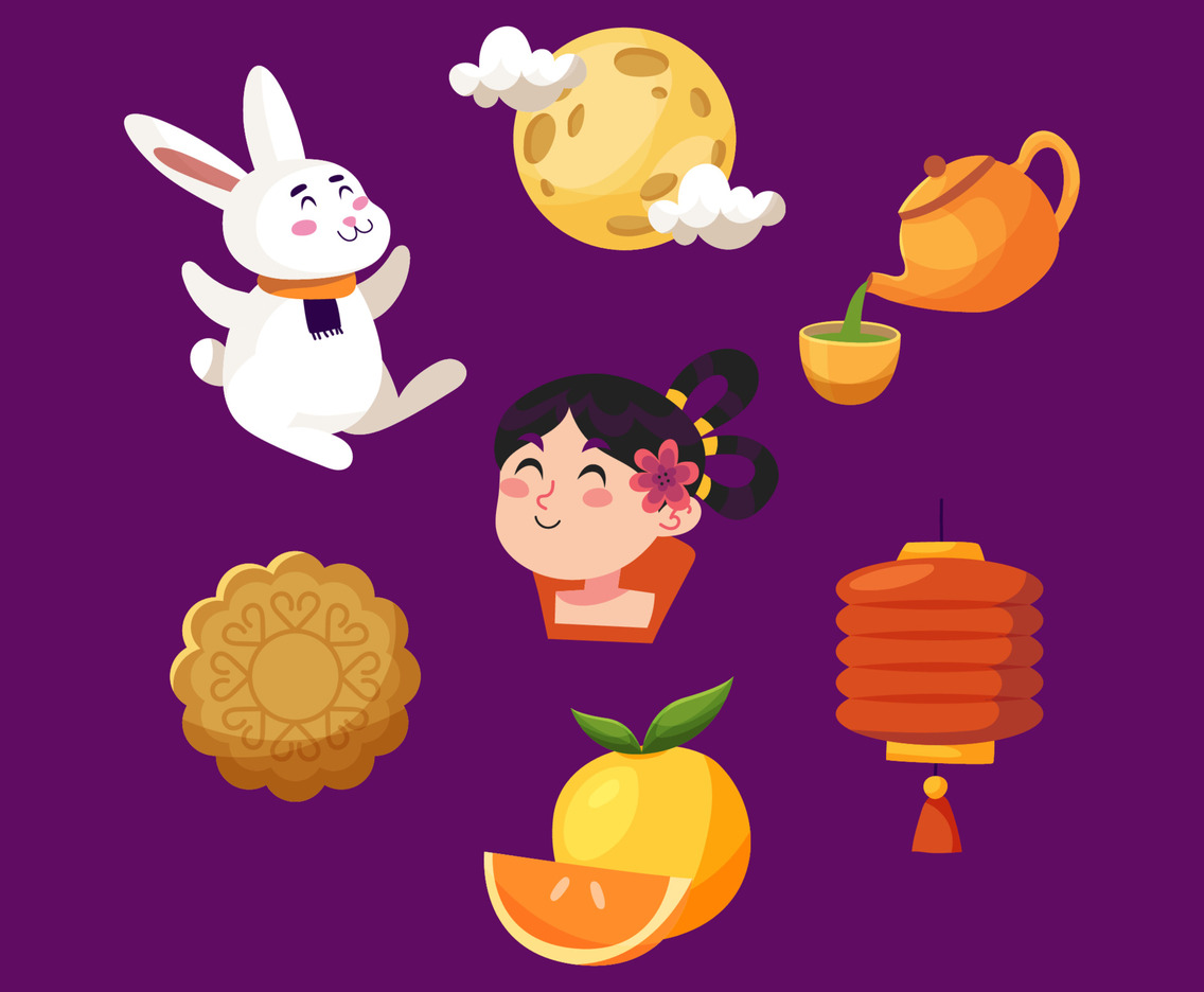 Mid Autumn Stickers Set