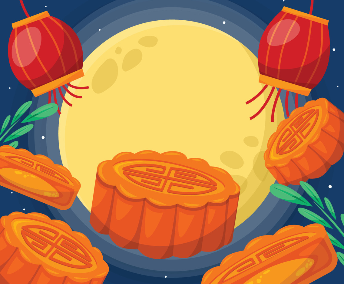 Chuseok Moon Cake Background