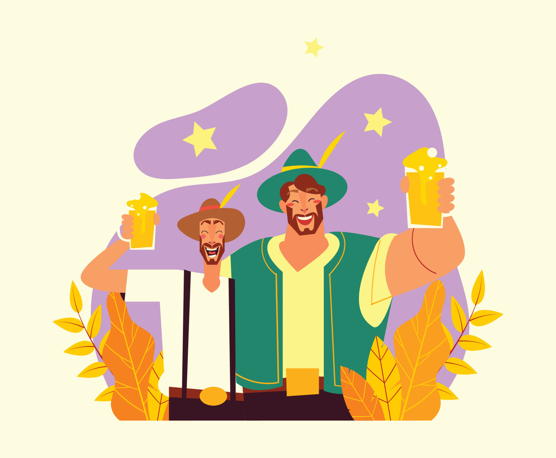Celebrating Oktoberfest With Friend