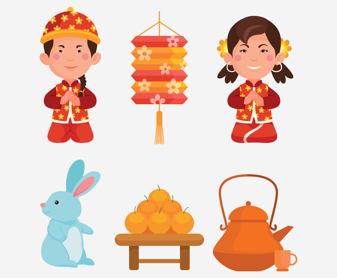 Mid Autumn And Chuseok Icon Set