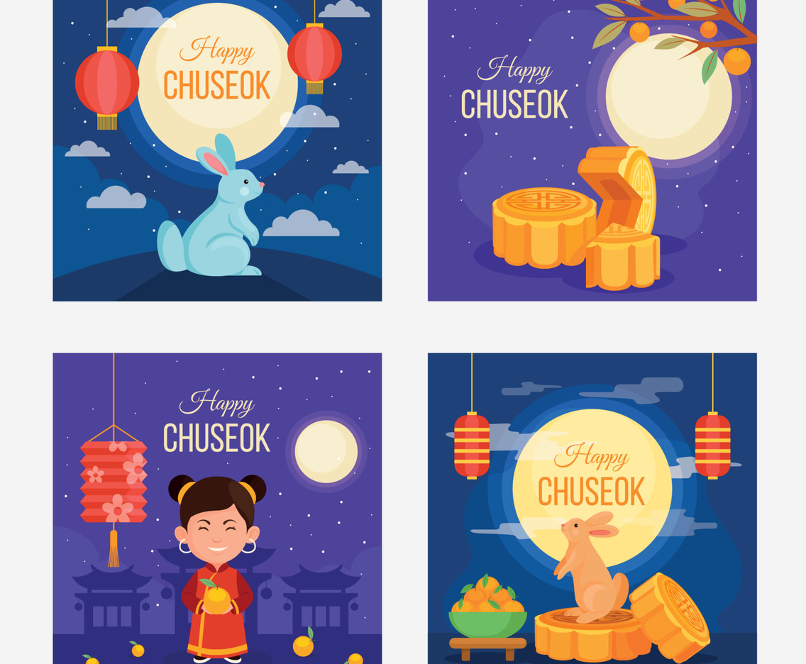 happy Chuseok Social Media Template