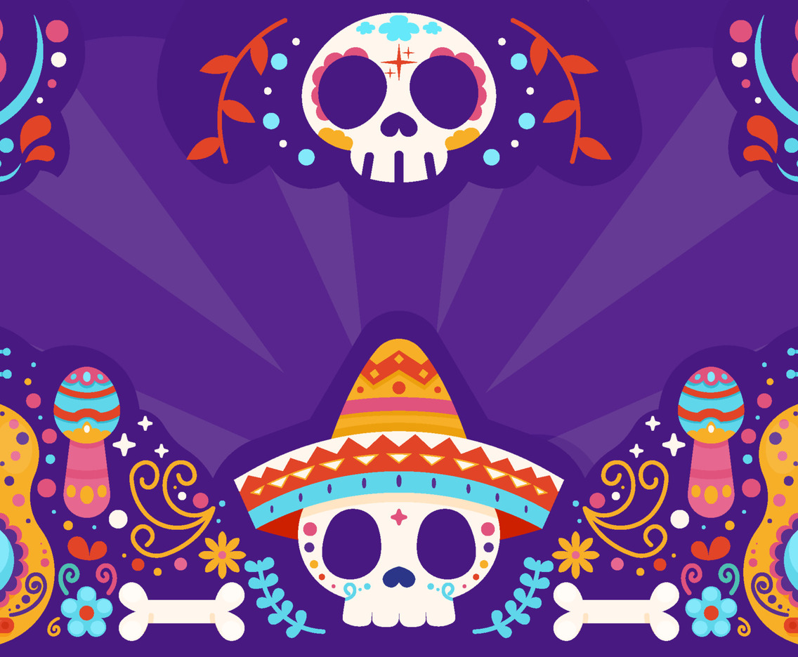 Calavera Sugar Skull Background Concept