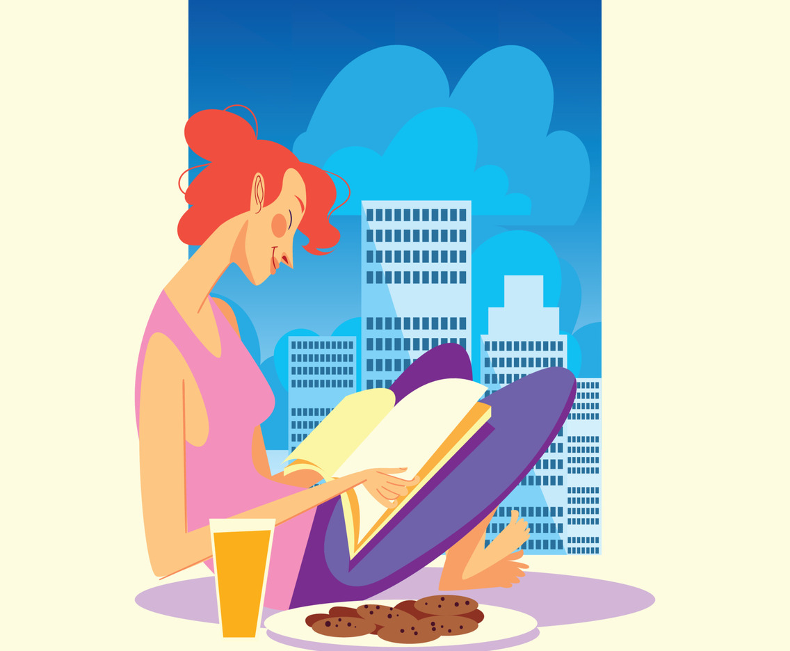 Girl Reading Magazine