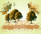 Trees And Swirls Graphics