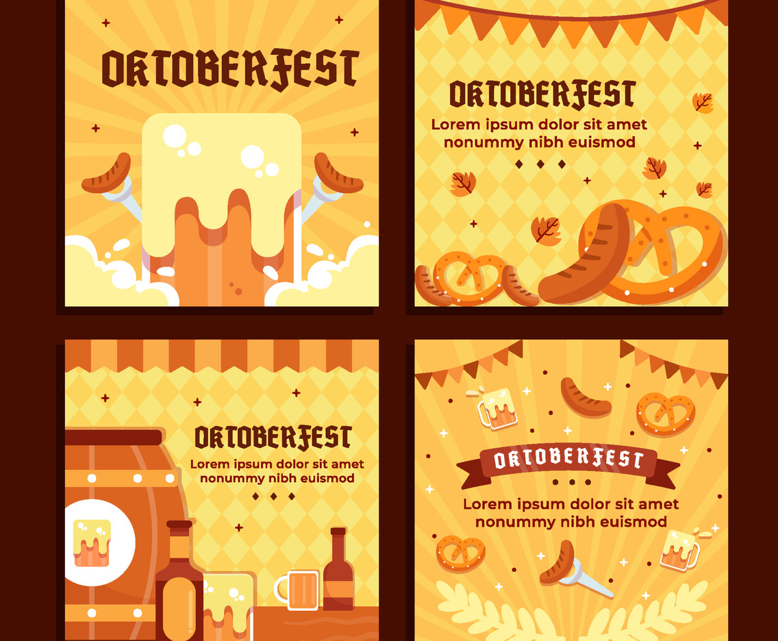 Oktoberfest Social Media Posts Template
