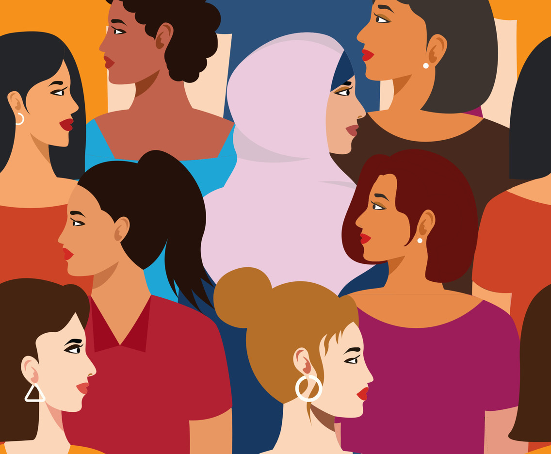 Multiracial Women Pattern Background