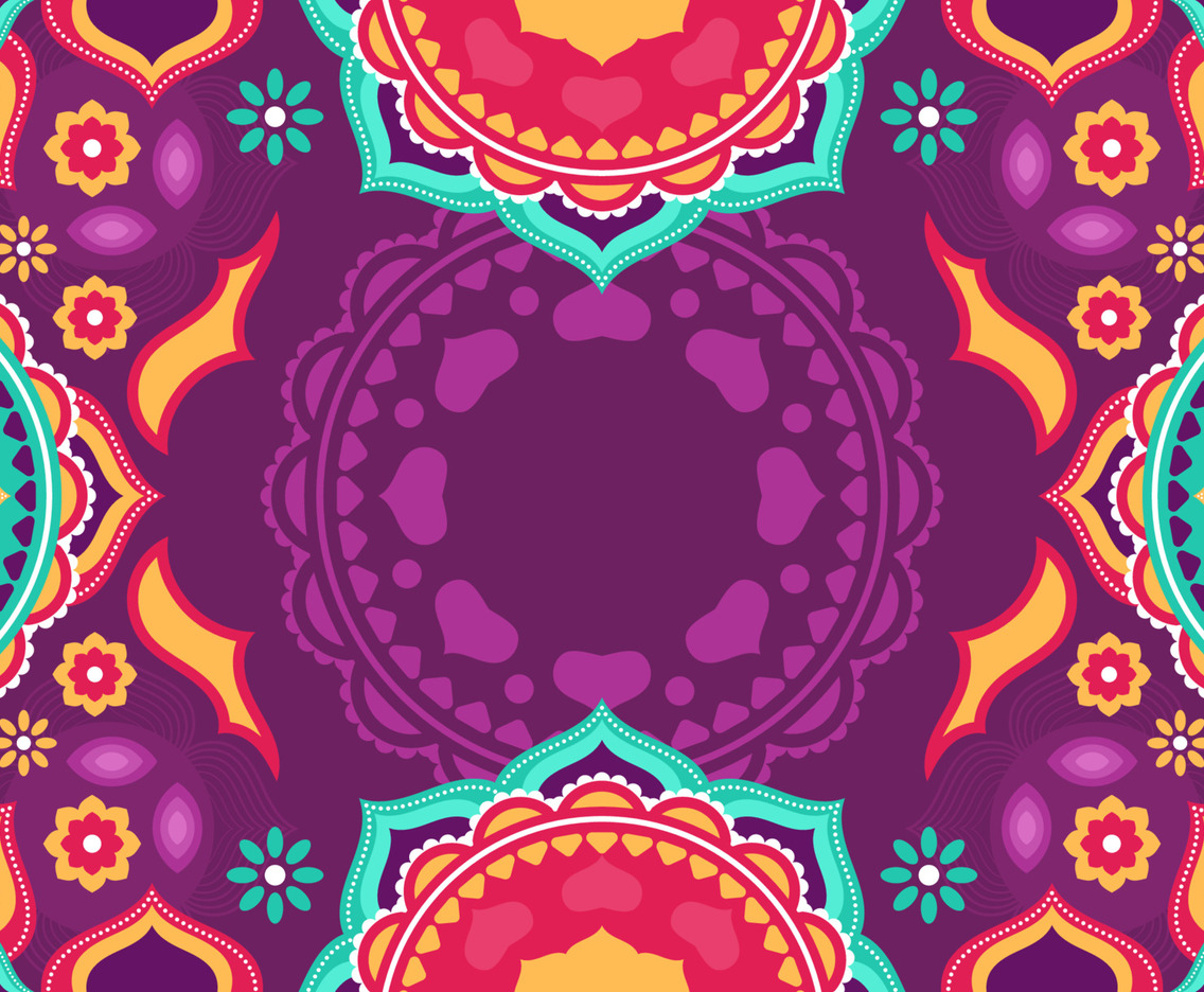 Colorful Diwali Rangoli Background