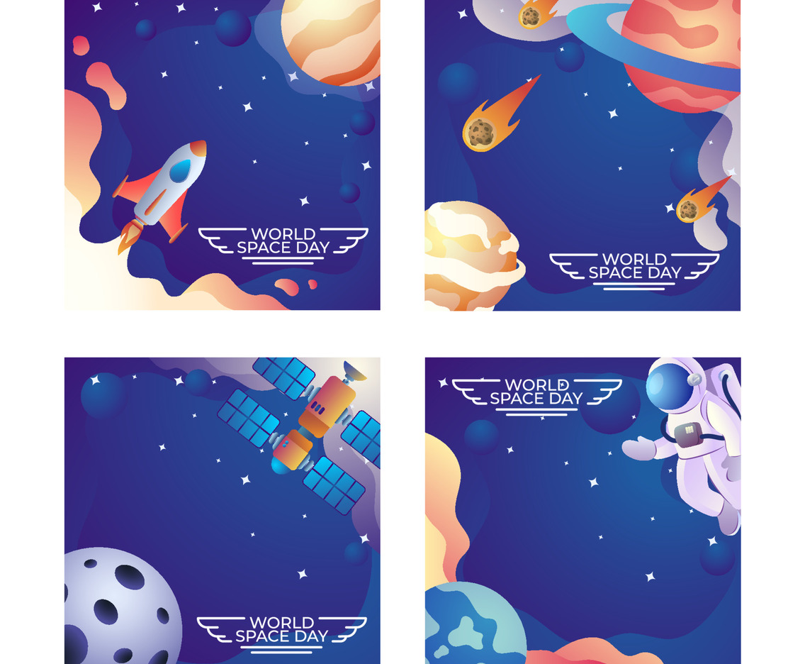 World Space Day Social Media Template