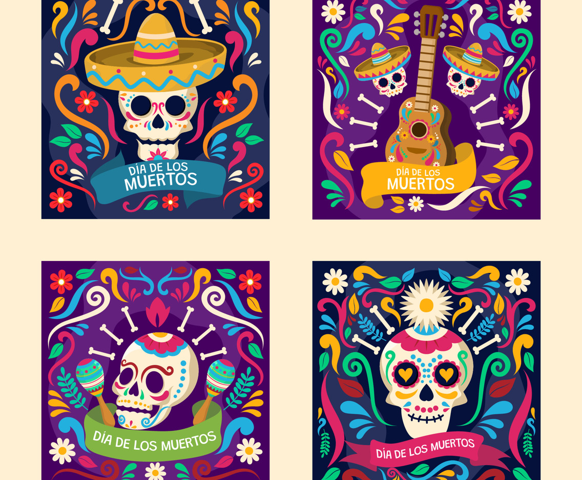 Dia De Los Muertos Social Media Post Template