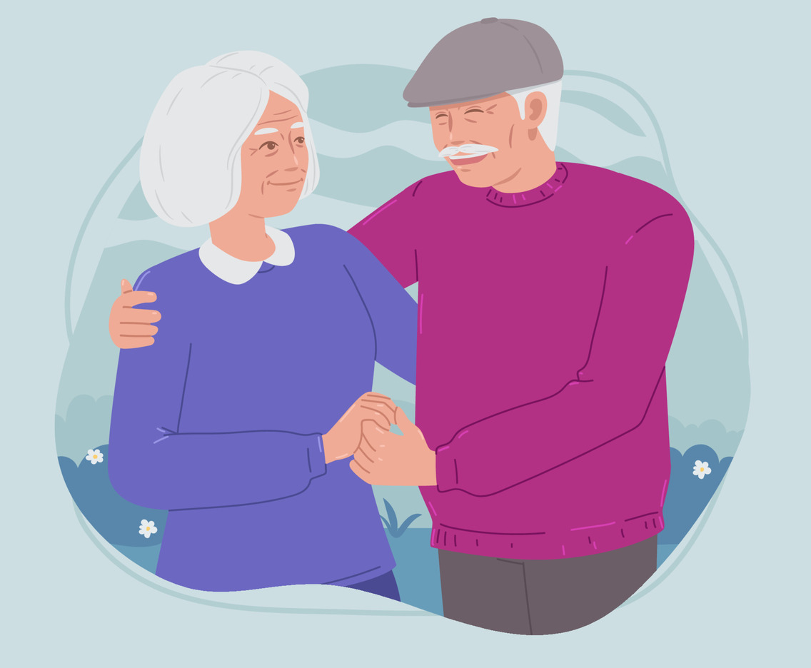 Grandparents Couple Character