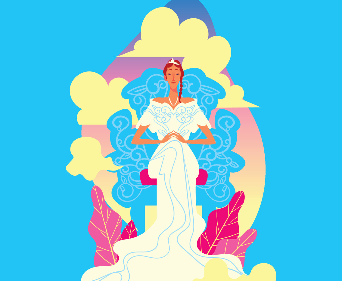 Beautiful Princess in Her Throne