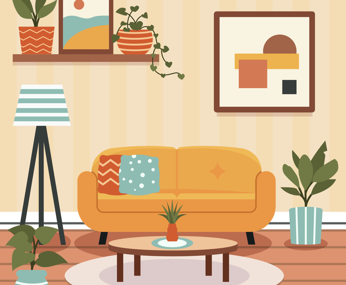 Retro Interior Background