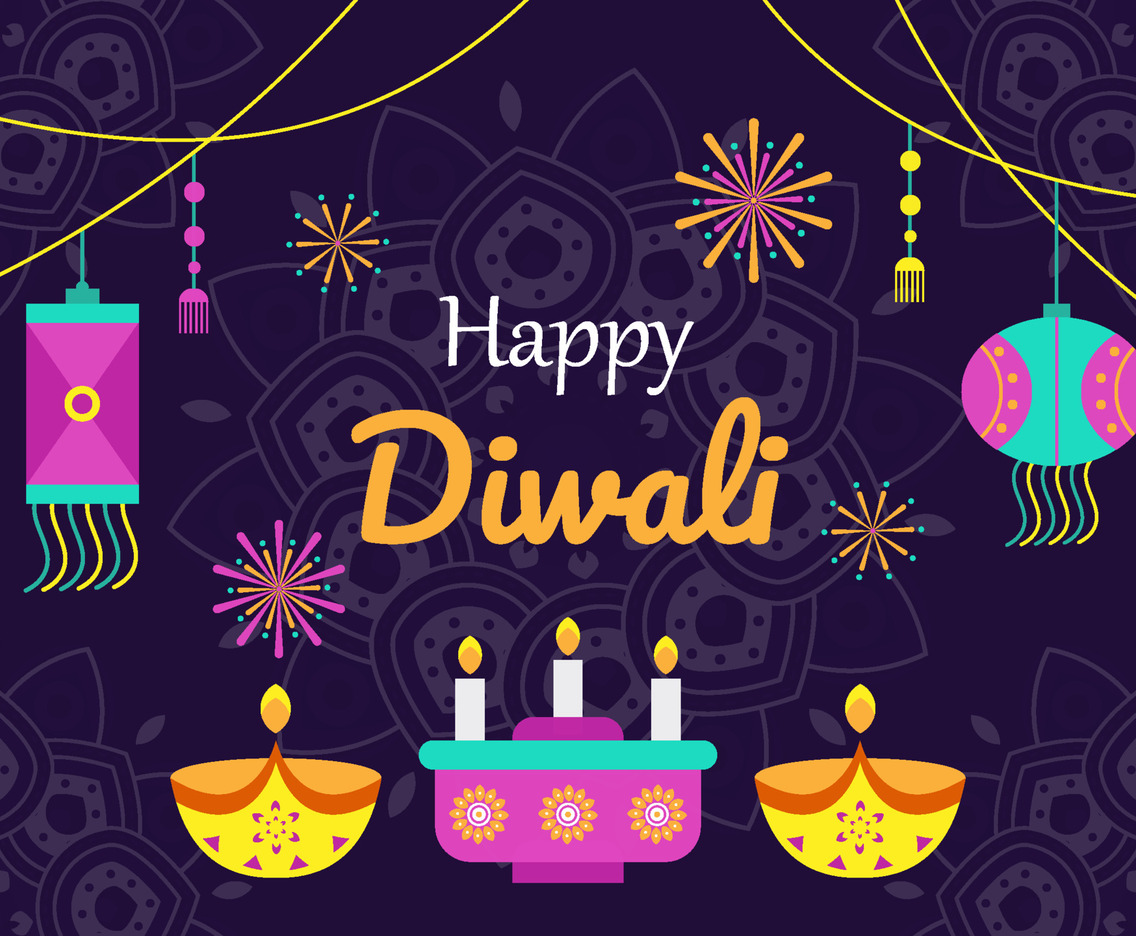 Diwali Background in Flat Design