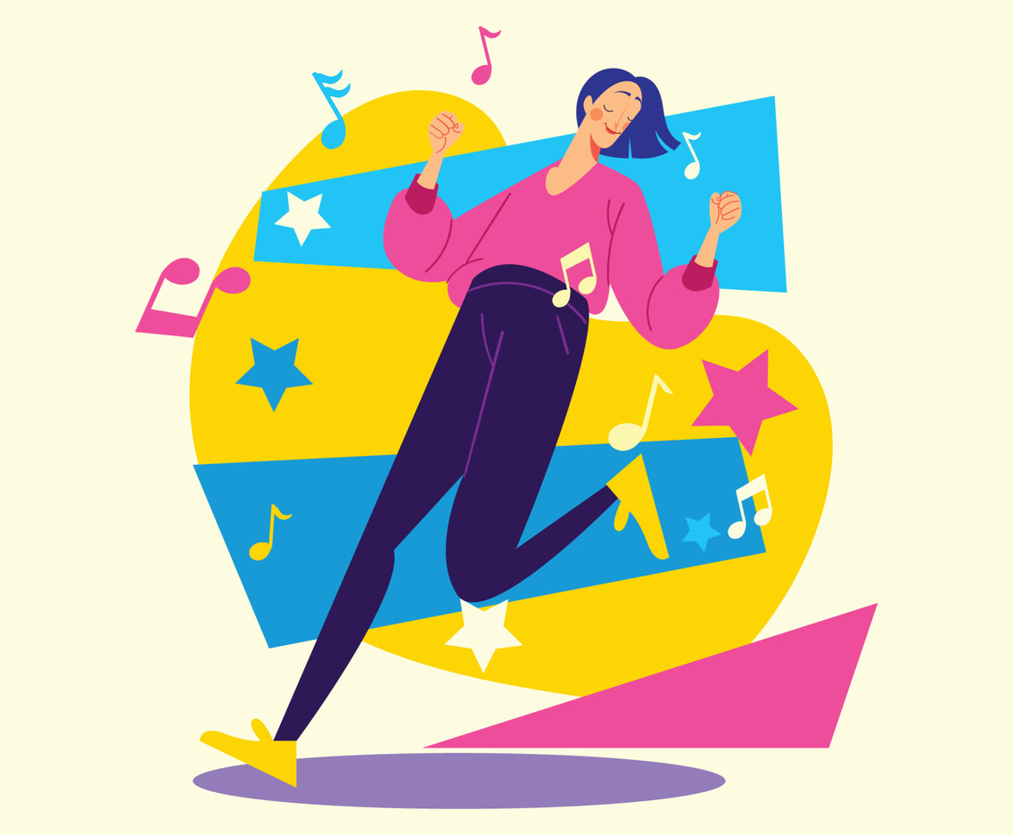 Cheerful Dancing Girl